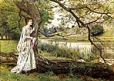 On The River Bank by George Goodwin Kilburne